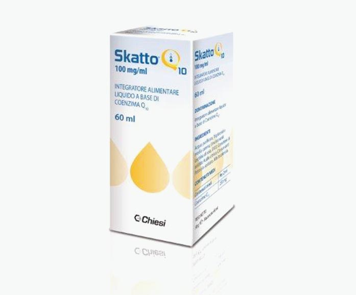 Immagine della confezione di Skatto Q10, farmaco di Chiesi Farmaceutici S.p.A.