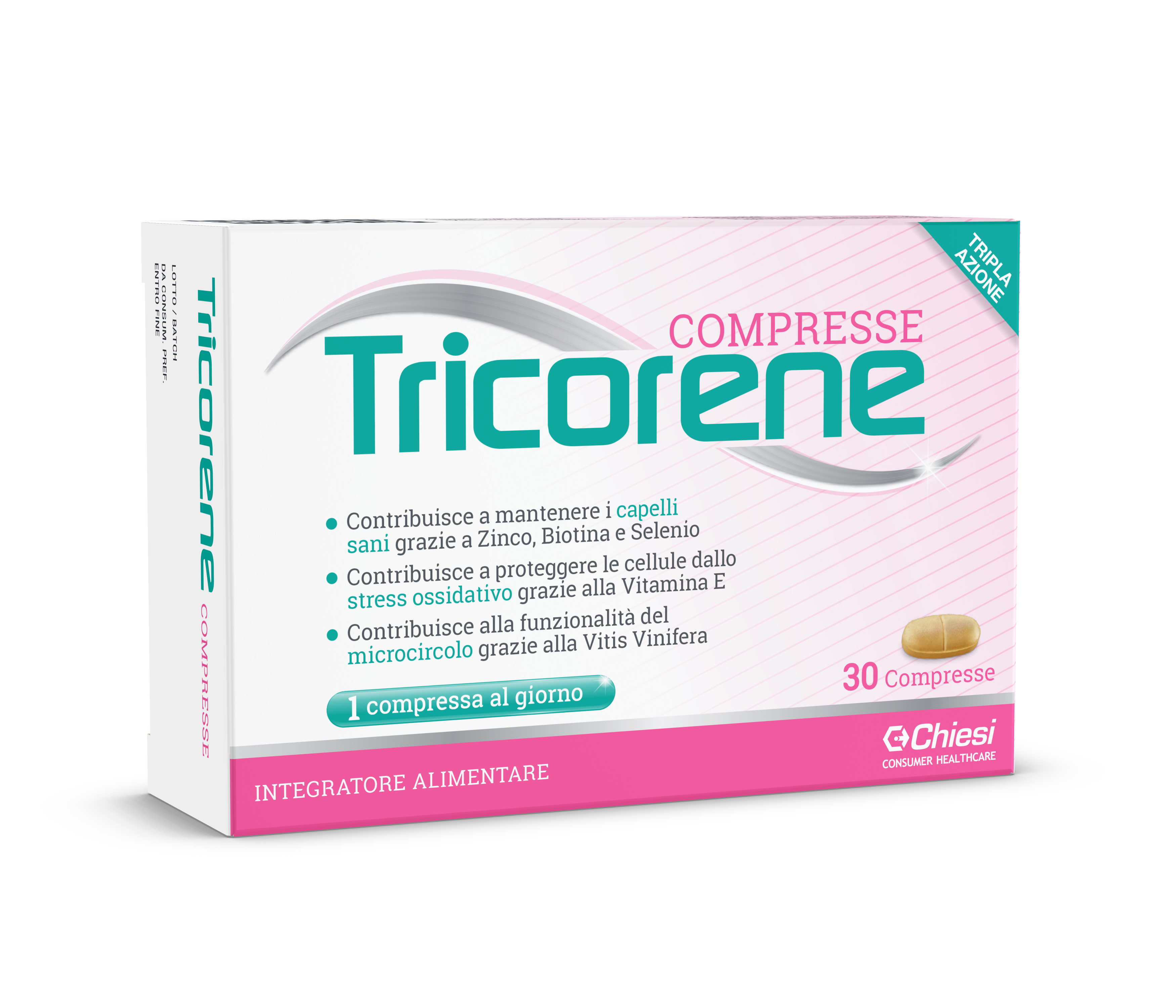 Immagine della confezione di Tricorene, farmaco di Chiesi Farmaceutici S.p.A.