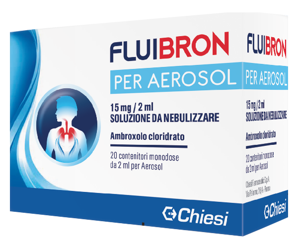 Immagine della confezione di Fluibron per Aerosol, farmaco di Chiesi Farmaceutici S.p.A.