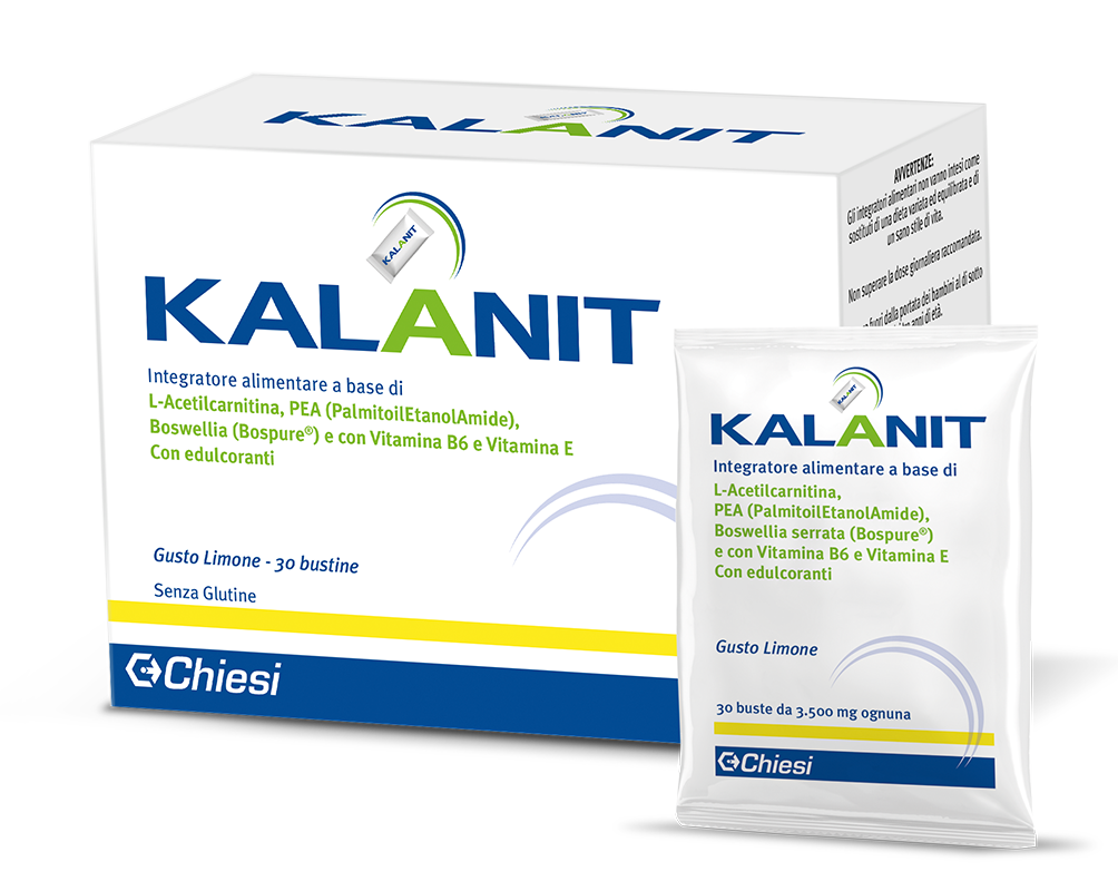 Immagine della confezione di Kalanit, integratore alimentare di Chiesi Farmaceutici S.p.A.