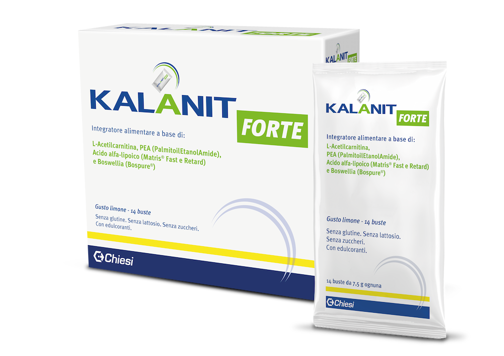 Immagine della confezione di Kalanit forte, integratore alimentare di Chiesi Farmaceutici S.p.A.