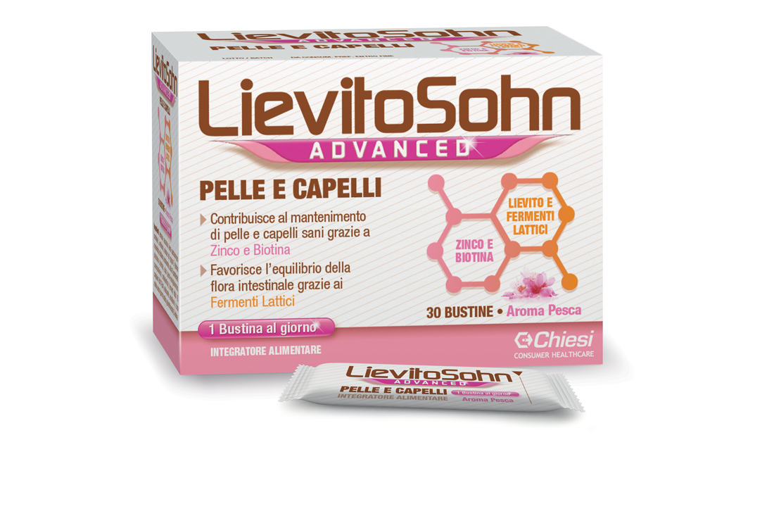 Immagine della confezione di Lievitosohn Advanced buste, integratore di Chiesi Farmaceutici S.p.A.